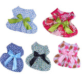 Maxbell Maxbell Puppy Dog Floral Princess Dress with Bownot Costume for Party Wedding Show Pink Peony