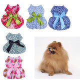 Maxbell Maxbell Puppy Dog Floral Princess Dress with Bownot Costume for Party Wedding Show Pink Peony