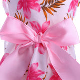 Maxbell Maxbell Puppy Dog Floral Princess Dress with Bownot Costume for Party Wedding Show Pink Peony