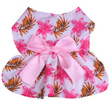 Maxbell Maxbell Puppy Dog Floral Princess Dress with Bownot Costume for Party Wedding Show Pink Peony