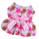 Maxbell Maxbell Puppy Dog Floral Princess Dress with Bownot Costume for Party Wedding Show Pink Peony