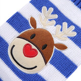 Maxbell Maxbell Christmas Dog Stripe Knit Sweater Winter Apparel Jumpsuit Clothes L Blue