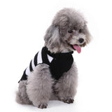 Maxbell Maxbell Christmas Dog Stripe Knit Sweater Winter Apparel Jumpsuit Clothes XL Black