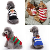 Maxbell Maxbell Christmas Dog Stripe Knit Sweater Winter Apparel Jumpsuit Clothes XL Black