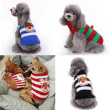 Maxbell Maxbell Christmas Dog Stripe Knit Sweater Winter Apparel Jumpsuit Clothes XL Black