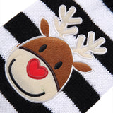 Maxbell Maxbell Christmas Dog Stripe Knit Sweater Winter Apparel Jumpsuit Clothes XL Black