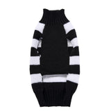 Maxbell Maxbell Christmas Dog Stripe Knit Sweater Winter Apparel Jumpsuit Clothes XL Black