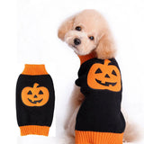 Maxbell Maxbell Pet Dog Puppy Pumpkin Skull Sweater Jumper Halloween Costume Pumpkin-XL