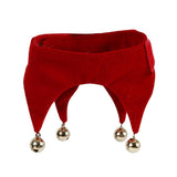 Maxbell Maxbell Christmas Theme Pet Bandana Scarf with Ring Bell Pet Neckerchief Collar L