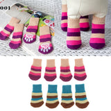 Maxbell Maxbell Pet Winter Socks Dog Floor Grip Socks Shoes Boots Non Slip Claw Cover S Red