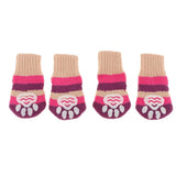 Maxbell Maxbell Pet Winter Socks Dog Floor Grip Socks Shoes Boots Non Slip Claw Cover S Red