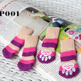 Maxbell Maxbell Pet Winter Socks Dog Floor Grip Socks Shoes Boots Non Slip Claw Cover S Red