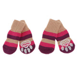 Maxbell Maxbell Pet Winter Socks Dog Floor Grip Socks Shoes Boots Non Slip Claw Cover L Red