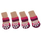Maxbell Maxbell Pet Winter Socks Dog Floor Grip Socks Shoes Boots Non Slip Claw Cover L Red