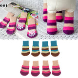 Maxbell Maxbell Pet Winter Socks Dog Floor Grip Socks Shoes Boots Non Slip Claw Cover L Red