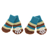 Maxbell Maxbell Pet Winter Socks Dog Floor Grip Socks Shoes Boots Non Slip Claw Cover S Blue