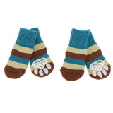 Maxbell Maxbell Pet Winter Socks Dog Floor Grip Socks Shoes Boots Non Slip Claw Cover L Blue