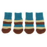 Maxbell Maxbell Pet Winter Socks Dog Floor Grip Socks Shoes Boots Non Slip Claw Cover L Blue