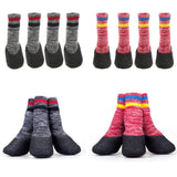 Maxbell Maxbell Anti-slip Pet Dog Socks Shoes Boots Warm Cotton Socks Paw Protector Grey_XL