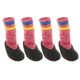 Maxbell Maxbell Anti-slip Pet Dog Socks Shoes Boots Warm Cotton Socks Paw Protector Red_XXL