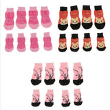 Maxbell Maxbell Set 4 Waterproof Pet Dog Socks Puppy Anti-slip Boots Paw Protection 001 - S