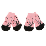 Maxbell Maxbell Set 4 Waterproof Pet Dog Socks Puppy Anti-slip Boots Paw Protection 003 - L