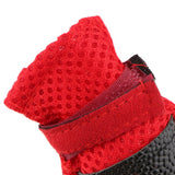 Maxbell Maxbell Dog Mesh Shoes Pet Boots Breathable Protective Puppy Booties Red 5#