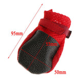 Maxbell Maxbell Dog Mesh Shoes Pet Boots Breathable Protective Puppy Booties Red 5#