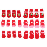 Maxbell Maxbell Christmas Theme Red Pet Non-slip Botton Socket Indoor Wear Keep Warm Socks S