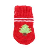 Maxbell Maxbell Christmas Theme Red Pet Non-slip Botton Socket Indoor Wear Keep Warm Socks S