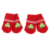 Maxbell Maxbell Christmas Theme Red Pet Non-slip Botton Socket Indoor Wear Keep Warm Socks S