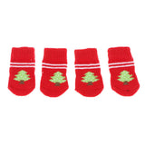 Maxbell Maxbell Christmas Theme Red Pet Non-slip Botton Socket Indoor Wear Keep Warm Socks S