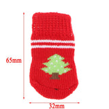 Maxbell Maxbell Christmas Theme Red Pet Non-slip Botton Socket Indoor Wear Keep Warm Socks S