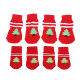 Maxbell Maxbell Christmas Theme Red Pet Non-slip Botton Socket Indoor Wear Keep Warm Socks S