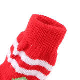 Maxbell Maxbell Christmas Theme Red Pet Non-slip Botton Socket Indoor Wear Keep Warm Socks L