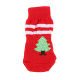 Maxbell Maxbell Christmas Theme Red Pet Non-slip Botton Socket Indoor Wear Keep Warm Socks L