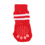 Maxbell Maxbell Christmas Theme Red Pet Non-slip Botton Socket Indoor Wear Keep Warm Socks L