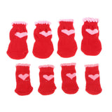 Maxbell Maxbell 4Pcs Pet Winter Socks Dog Floor Grip Socks Shoes Boots Non Slip Claw Cover S