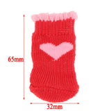 Maxbell Maxbell 4Pcs Pet Winter Socks Dog Floor Grip Socks Shoes Boots Non Slip Claw Cover S