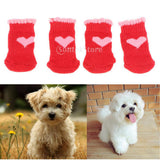 Maxbell Maxbell 4Pcs Pet Winter Socks Dog Floor Grip Socks Shoes Boots Non Slip Claw Cover S
