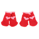 Maxbell Maxbell 4Pcs Pet Winter Socks Dog Floor Grip Socks Shoes Boots Non Slip Claw Cover S