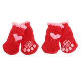 Maxbell Maxbell 4Pcs Pet Winter Socks Dog Floor Grip Socks Shoes Boots Non Slip Claw Cover S