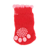 Maxbell Maxbell 4Pcs Pet Winter Socks Dog Floor Grip Socks Shoes Boots Non Slip Claw Cover S