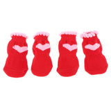 Maxbell Maxbell 4Pcs Pet Winter Socks Dog Floor Grip Socks Shoes Boots Non Slip Claw Cover L