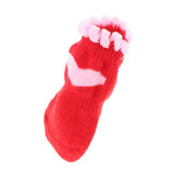 Maxbell Maxbell 4Pcs Pet Winter Socks Dog Floor Grip Socks Shoes Boots Non Slip Claw Cover L