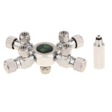 Maxbell Maxbell Aquarium Carbon Dioxide Multi Way CO2 Splitter Regulator Check Valve 4 Way