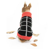 Maxbell Maxbell Colorful Grid Design Pet Knitted Sweater Winter Keep Warm Apparel Outfit XS