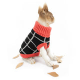 Maxbell Maxbell Colorful Grid Design Pet Knitted Sweater Winter Keep Warm Apparel Outfit XS