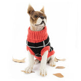Maxbell Maxbell Colorful Grid Design Pet Knitted Sweater Winter Keep Warm Apparel Outfit L