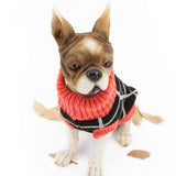 Maxbell Maxbell Colorful Grid Design Pet Knitted Sweater Winter Keep Warm Apparel Outfit L